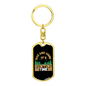 Rise & Shine Keychain Stainless Steel or 18k Gold Dog Tag Keyring-Express Your Love Gifts