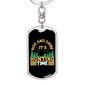 Rise & Shine Keychain Stainless Steel or 18k Gold Dog Tag Keyring-Express Your Love Gifts