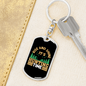 Rise & Shine Keychain Stainless Steel or 18k Gold Dog Tag Keyring-Express Your Love Gifts
