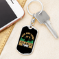 Rise & Shine Keychain Stainless Steel or 18k Gold Dog Tag Keyring-Express Your Love Gifts