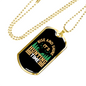 Rise & Shine Necklace Stainless Steel or 18k Gold Dog Tag 24" Chain-Express Your Love Gifts