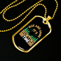 Rise & Shine Necklace Stainless Steel or 18k Gold Dog Tag 24" Chain-Express Your Love Gifts