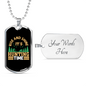 Rise & Shine Necklace Stainless Steel or 18k Gold Dog Tag 24" Chain-Express Your Love Gifts