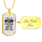 Rise Take Courage Christian Necklace Stainless Steel or 18k Gold Dog Tag 24" Chain-Express Your Love Gifts