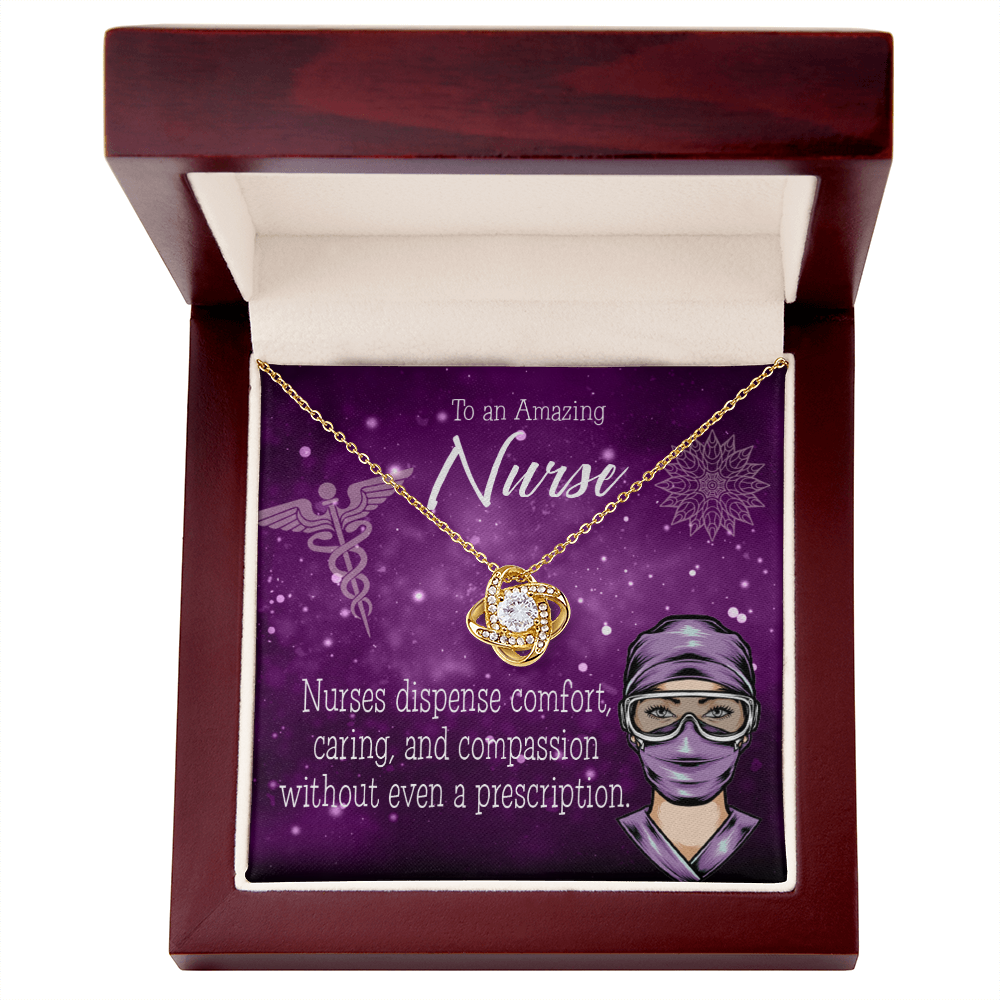 RN Caduceus Healthcare Medical Worker Nurse Appreciation Gift Infinity Knot Necklace Message Card-Express Your Love Gifts
