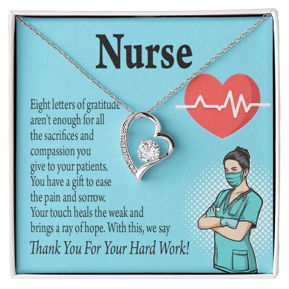 RN Nurse Gift Forever Necklace w Message Card-Express Your Love Gifts