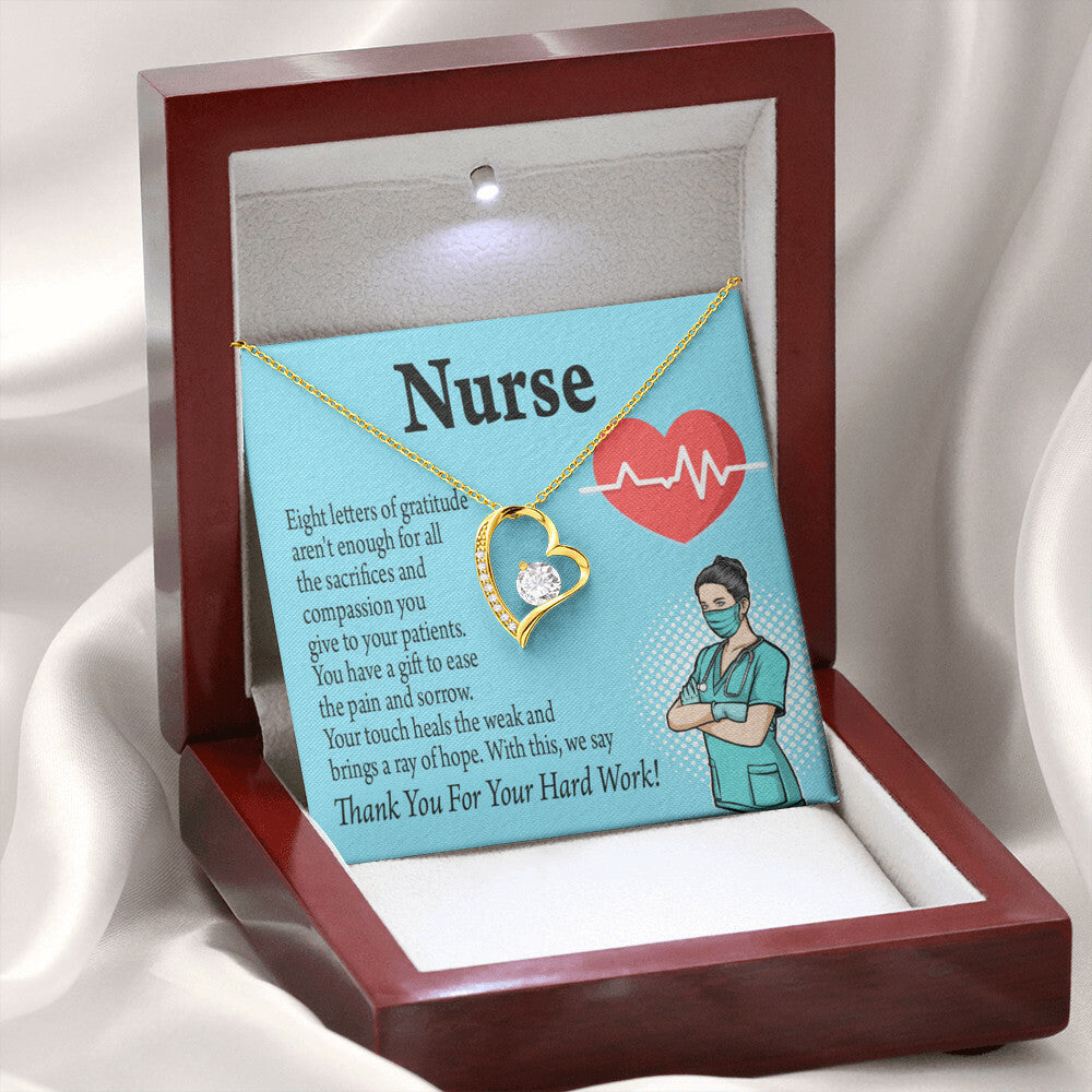 RN Nurse Gift Forever Necklace w Message Card-Express Your Love Gifts