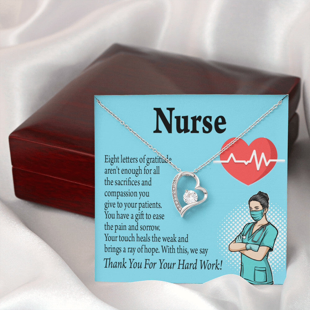 RN Nurse Gift Forever Necklace w Message Card-Express Your Love Gifts