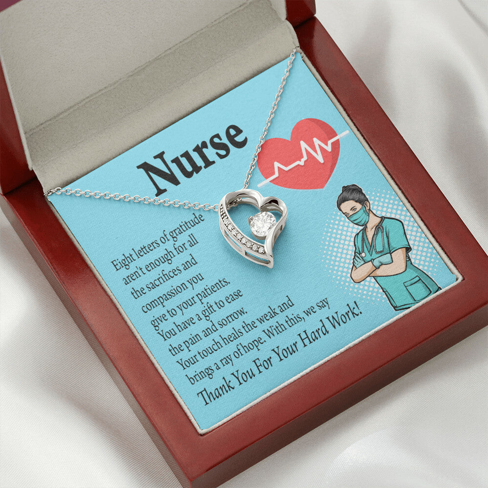 RN Nurse Gift Forever Necklace w Message Card-Express Your Love Gifts