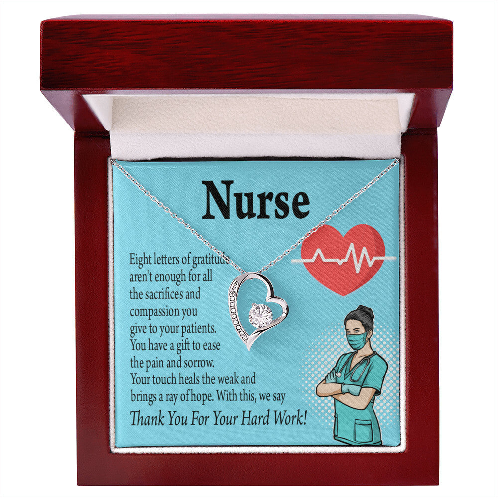 RN Nurse Gift Forever Necklace w Message Card-Express Your Love Gifts