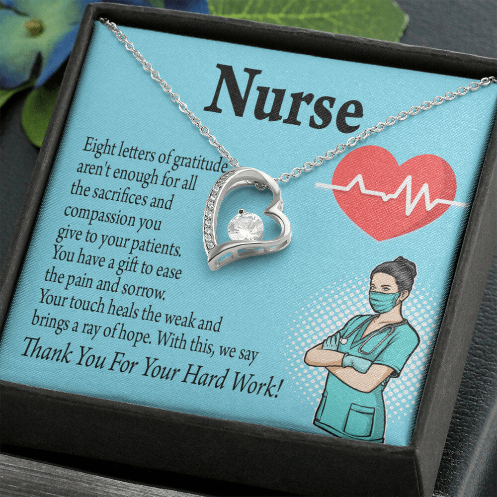 RN Nurse Gift Forever Necklace w Message Card-Express Your Love Gifts