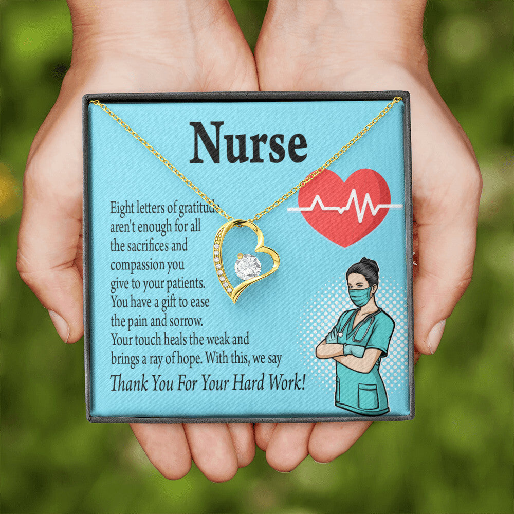 RN Nurse Gift Forever Necklace w Message Card-Express Your Love Gifts