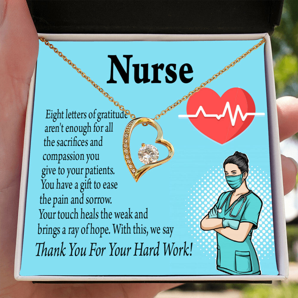 RN Nurse Gift Forever Necklace w Message Card-Express Your Love Gifts