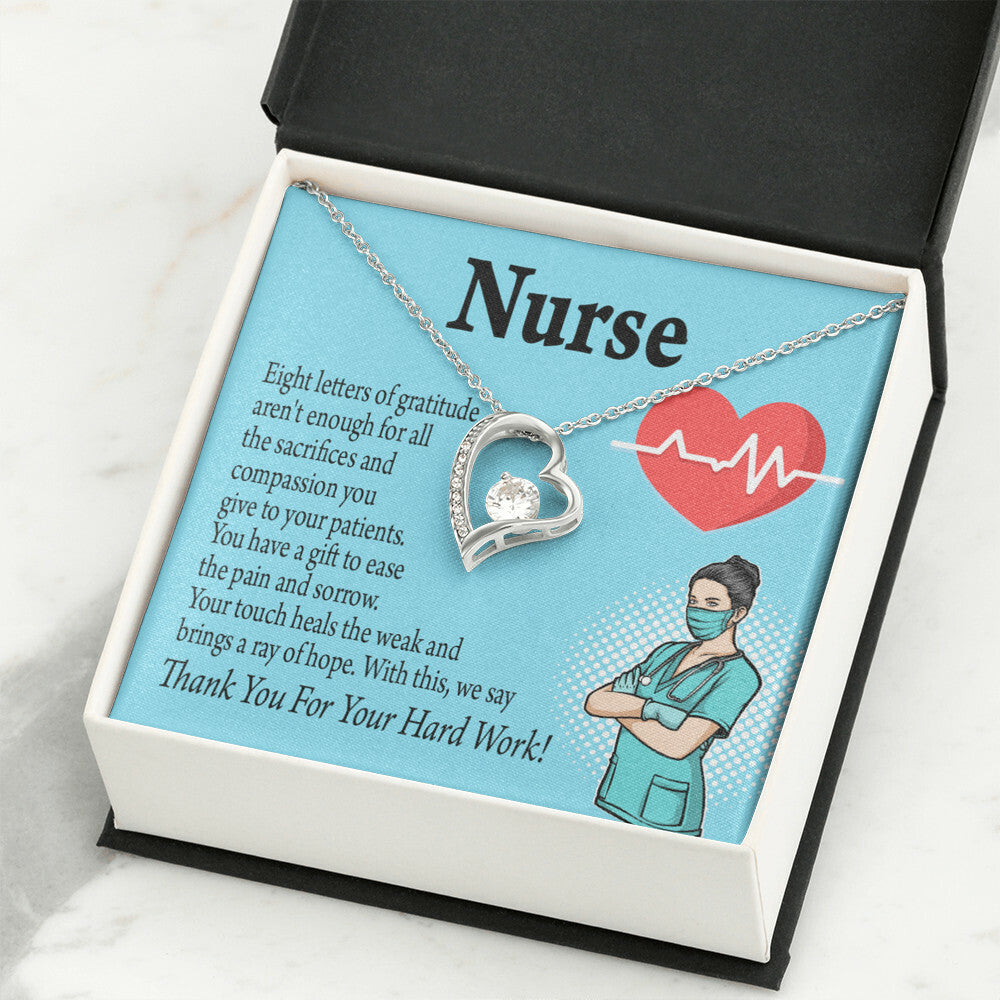 RN Nurse Gift Forever Necklace w Message Card-Express Your Love Gifts