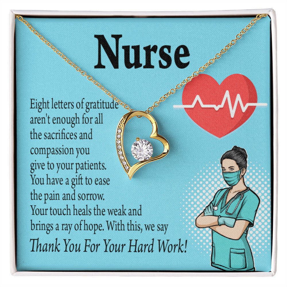 RN Nurse Gift Forever Necklace w Message Card-Express Your Love Gifts