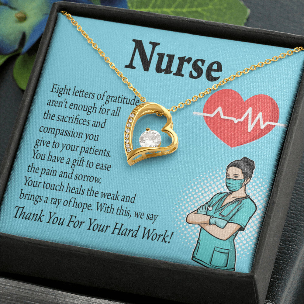 RN Nurse Gift Forever Necklace w Message Card-Express Your Love Gifts