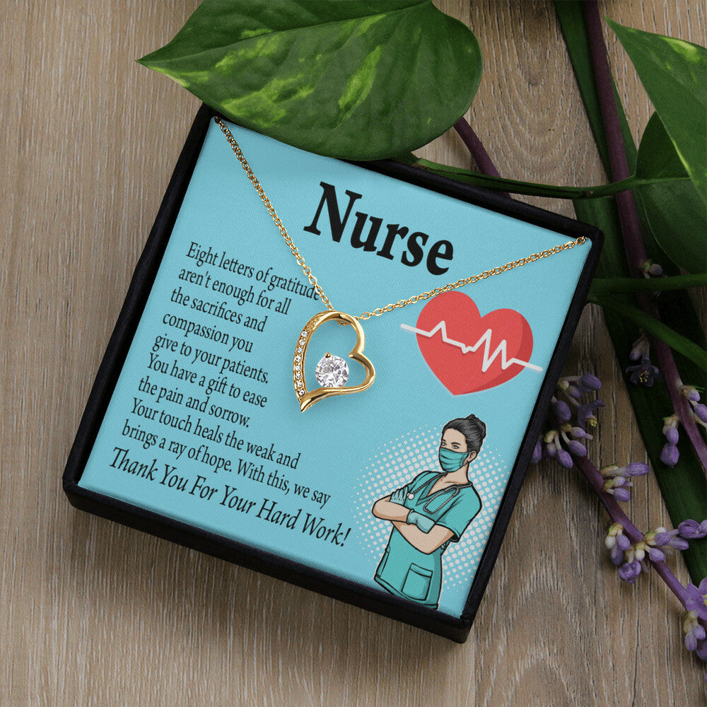 RN Nurse Gift Forever Necklace w Message Card-Express Your Love Gifts