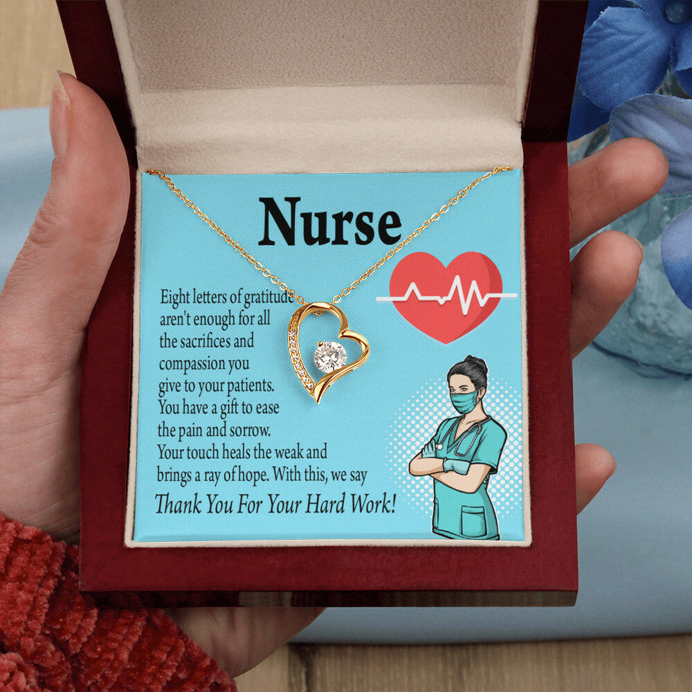 RN Nurse Gift Forever Necklace w Message Card-Express Your Love Gifts