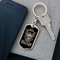 Road Legend Biker Keychain Stainless Steel or 18k Gold Dog Tag Keyring-Express Your Love Gifts