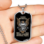 Road Legend Biker Necklace Stainless Steel or 18k Gold Dog Tag 24"-Express Your Love Gifts
