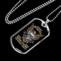 Road Legend Biker Necklace Stainless Steel or 18k Gold Dog Tag 24"-Express Your Love Gifts