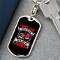 Road Rage Idiot Swivel Keychain Dog Tag Stainless Steel or 18k Gold-Express Your Love Gifts