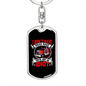 Road Rage Idiot Swivel Keychain Dog Tag Stainless Steel or 18k Gold-Express Your Love Gifts