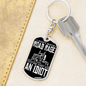 Road Rage Trucker Swivel Keychain Dog Tag Stainless Steel or 18k Gold-Express Your Love Gifts