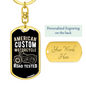 Road Tested Motorcyle Biker Keychain Stainless Steel or 18k Gold Dog Tag Keyring-Express Your Love Gifts