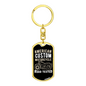 Road Tested Motorcyle Biker Keychain Stainless Steel or 18k Gold Dog Tag Keyring-Express Your Love Gifts
