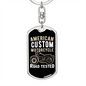 Road Tested Motorcyle Biker Keychain Stainless Steel or 18k Gold Dog Tag Keyring-Express Your Love Gifts