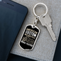 Road Tested Motorcyle Biker Keychain Stainless Steel or 18k Gold Dog Tag Keyring-Express Your Love Gifts