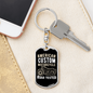 Road Tested Motorcyle Biker Keychain Stainless Steel or 18k Gold Dog Tag Keyring-Express Your Love Gifts