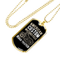 Road Tested Motorcyle Biker Necklace Stainless Steel or 18k Gold Dog Tag 24"-Express Your Love Gifts