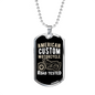 Road Tested Motorcyle Biker Necklace Stainless Steel or 18k Gold Dog Tag 24"-Express Your Love Gifts