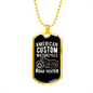 Road Tested Motorcyle Biker Necklace Stainless Steel or 18k Gold Dog Tag 24"-Express Your Love Gifts