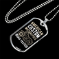 Road Tested Motorcyle Biker Necklace Stainless Steel or 18k Gold Dog Tag 24"-Express Your Love Gifts