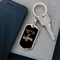 Road To Hell Biker Keychain Stainless Steel or 18k Gold Dog Tag Keyring-Express Your Love Gifts