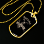 Road To Hell Biker Necklace Stainless Steel or 18k Gold Dog Tag 24"-Express Your Love Gifts