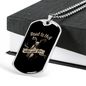Road To Hell Biker Necklace Stainless Steel or 18k Gold Dog Tag 24"-Express Your Love Gifts