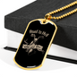 Road To Hell Biker Necklace Stainless Steel or 18k Gold Dog Tag 24"-Express Your Love Gifts
