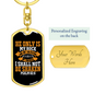 Rock And Fortress Psalm 62:6 Keychain Stainless Steel or 18k Gold Dog Tag Keyring-Express Your Love Gifts