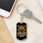 Rock And Fortress Psalm 62:6 Keychain Stainless Steel or 18k Gold Dog Tag Keyring-Express Your Love Gifts