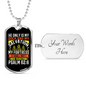 Rock And My Salvation Christian Necklace Stainless Steel or 18k Gold Dog Tag 24" Chain-Express Your Love Gifts