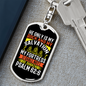 Rock And My Salvation Psalm 62:6 Keychain Stainless Steel or 18k Gold Dog Tag Keyring-Express Your Love Gifts