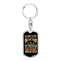 Rock And My Salvation Psalm 62:6 Keychain Stainless Steel or 18k Gold Dog Tag Keyring-Express Your Love Gifts