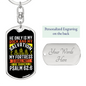 Rock And My Salvation Psalm 62:6 Keychain Stainless Steel or 18k Gold Dog Tag Keyring-Express Your Love Gifts