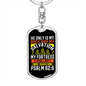 Rock And My Salvation Psalm 62:6 Keychain Stainless Steel or 18k Gold Dog Tag Keyring-Express Your Love Gifts