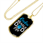 Rockin' Beagle Dad Life Necklace Stainless Steel or 18k Gold Dog Tag 24" Chain-Express Your Love Gifts