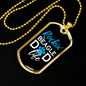 Rockin' Beagle Dad Life Necklace Stainless Steel or 18k Gold Dog Tag 24" Chain-Express Your Love Gifts